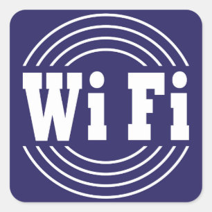 Adesivo Quadrado sinal do wifi