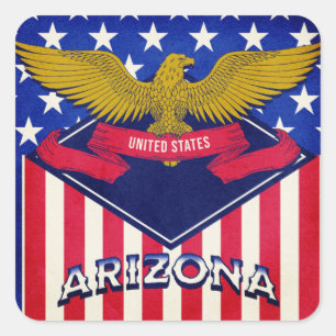 Adesivo Quadrado Sinalizador Arizona USA