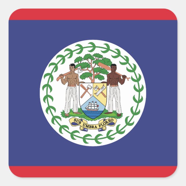 Adesivo Quadrado Sinalizador Belize (Frente)