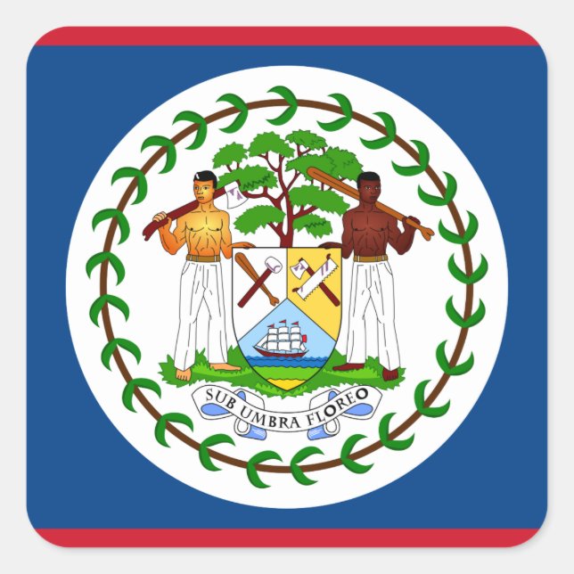 Adesivo Quadrado Sinalizador Belize (Frente)