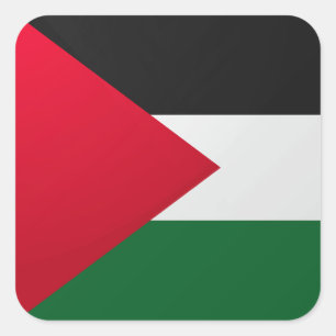 Adesivo Quadrado Sinalizador da Praça Glossy Palestina