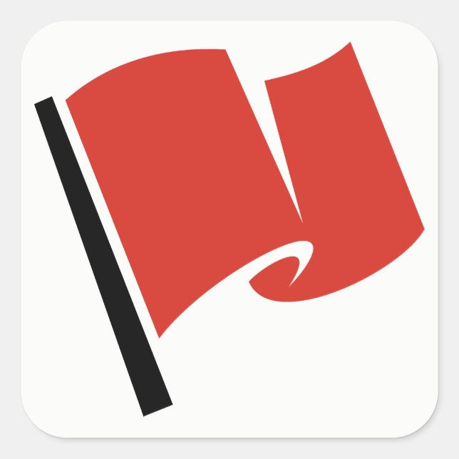 Adesivo Quadrado Sinalizador de Corrida Vermelha (Frente)