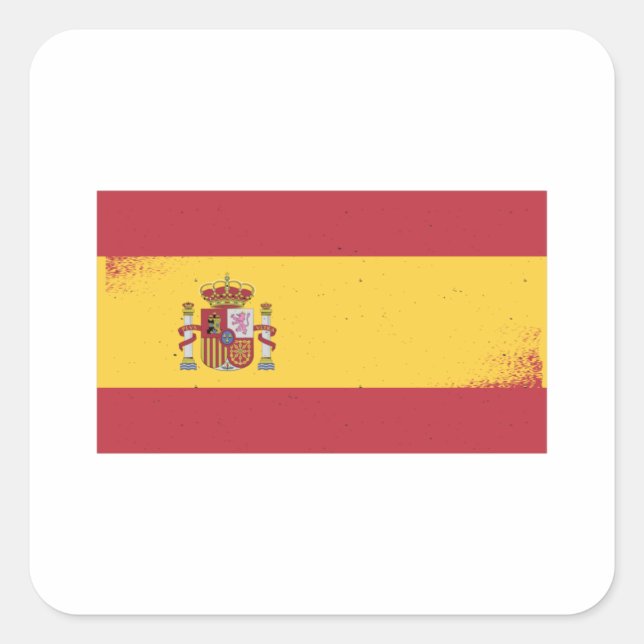 Adesivo Quadrado Sinalizador de espanha (Frente)
