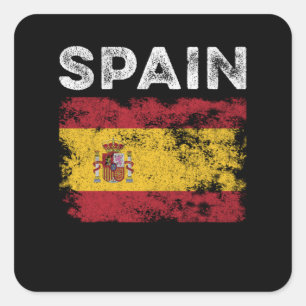 Adesivo Quadrado Sinalizador de espanha em dificuldades - Sinalizad