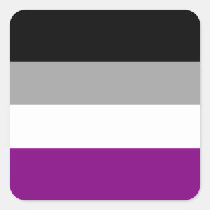 Adesivo Quadrado Sinalizador de Orgulho Asexual