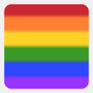 Adesivo Quadrado Sinalizador de Orgulho gay de queda