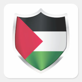 Adesivo Quadrado Sinalizador do Escudo Silver Palestino