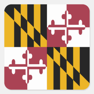 Adesivo Quadrado Sinalizador do Estado de Maryland