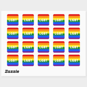 Adesivo Quadrado Sinalizador do Orgulho LGBT