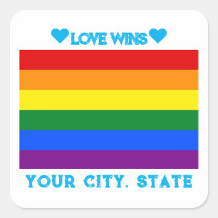 Adesivo Quadrado Sinalizador do Orgulho LGBTQ