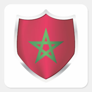 Adesivo Quadrado Sinalizador protetor de Prata do Marrocos