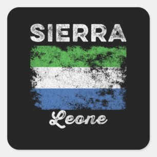 Adesivo Quadrado Sinalizador Serra Leoa Afetado