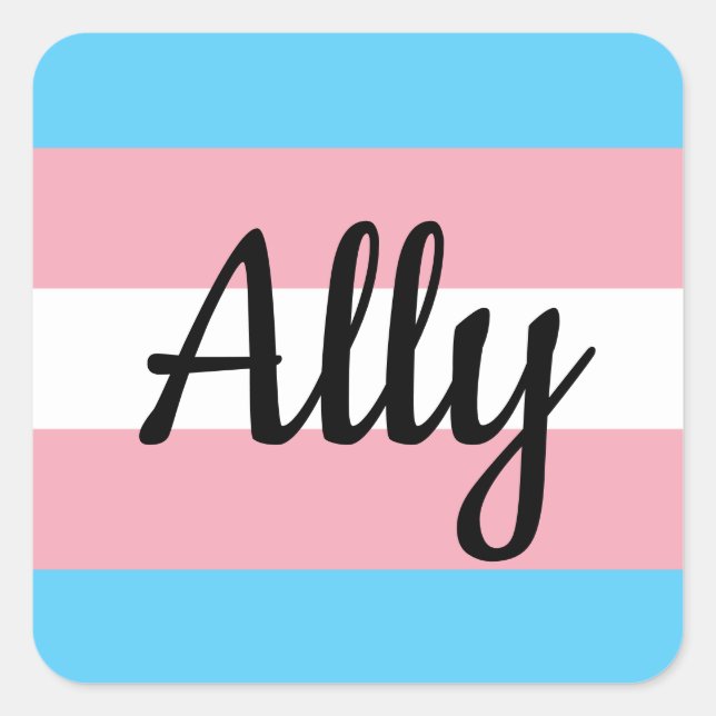 Adesivo Quadrado Sinalizador Trans Ally (Frente)