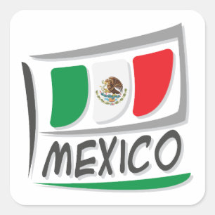 Adesivo Quadrado Sinalizador X do Orgulho do México