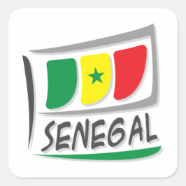 Adesivo Quadrado Sinalizador X do Orgulho do Senegal