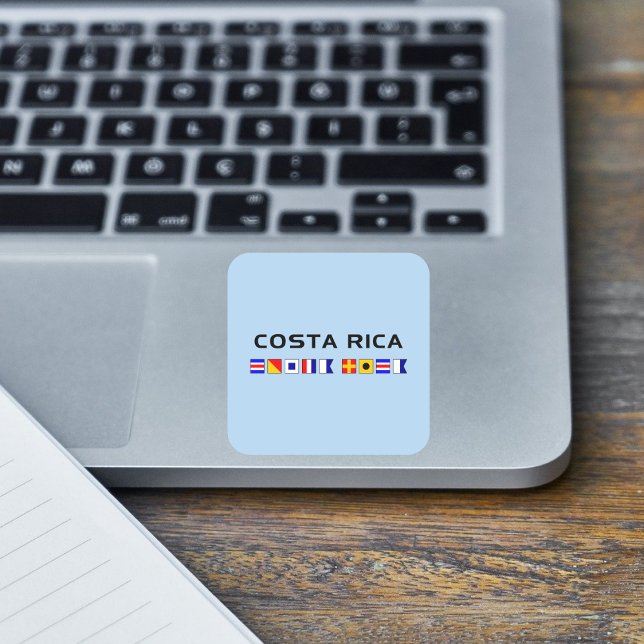 Adesivo Quadrado Sinalizadores Marítimos da Costa Rica (Criador carregado)