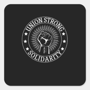 Adesivo Quadrado Sindicato Forte Solidariedade Contra Trabalhadores
