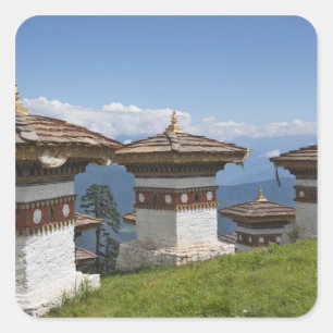 Adesivo Quadrado Sindokha Dzong, Dochu La Passagem 2
