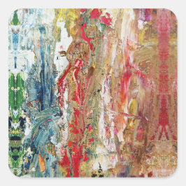 Adesivo Quadrado Sinfonia do caos - Paleta de Artista Abstrato Real