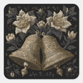 Adesivo Quadrado Sinos de Natal