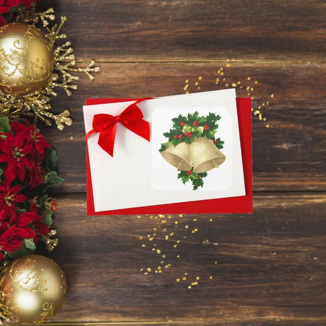 Adesivo Quadrado Sinos de Natal (Criador carregado)
