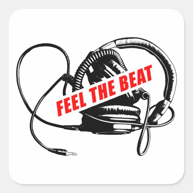 Adesivo Quadrado Sinta a música: Concept Graphic Impressão (Frente)