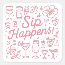 Adesivo Quadrado Sip Acontece