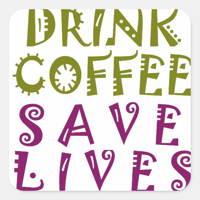 Adesivo Quadrado Sip, Snap Repetir Buscando Cafeína Selifa design (Frente)