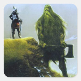 Adesivo Quadrado Sir Gawain e o Cavaleiro Verde