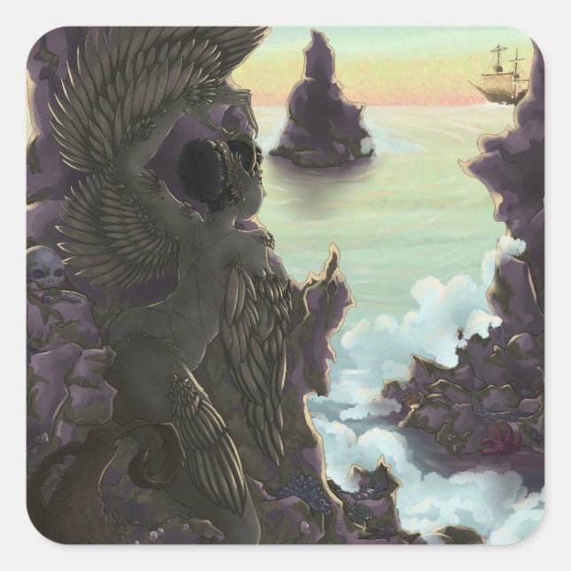 Adesivo Quadrado Siren Stones (Frente)