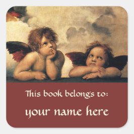 Adesivo Quadrado Sistine Madonna Angels, por Rafael, Arte Renascent