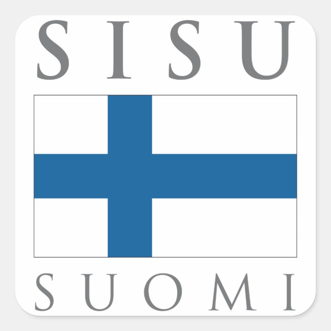 Adesivo Quadrado Sisu Suomi (Frente)