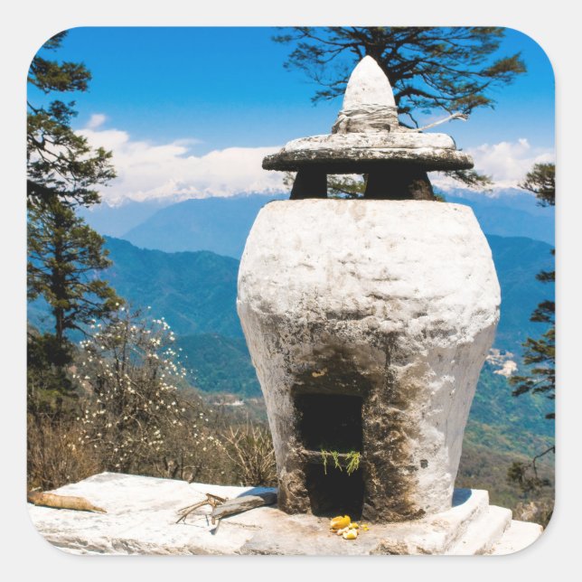 Adesivo Quadrado Site de Culto budista (Frente)