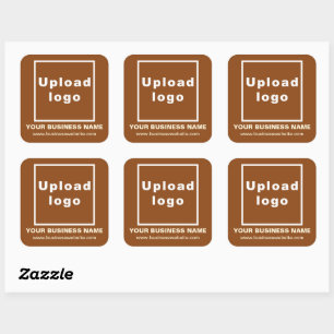 Adesivo Quadrado Site de negócios no Brown Square Sticker
