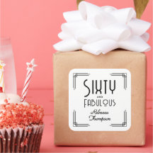 Sixty Fabulous Black White Art Deco 60th Birthday
