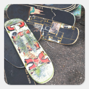 Adesivo Quadrado skateboards
