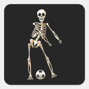 Adesivo Quadrado Skeleton Soccer Halloween Floseen Dance Cosplay