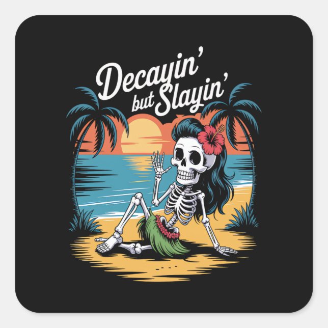 Adesivo Quadrado Skeleton Summerdal (Frente)