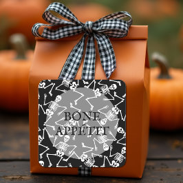 Adesivo Quadrado Skeletons BONE APPÉTIT