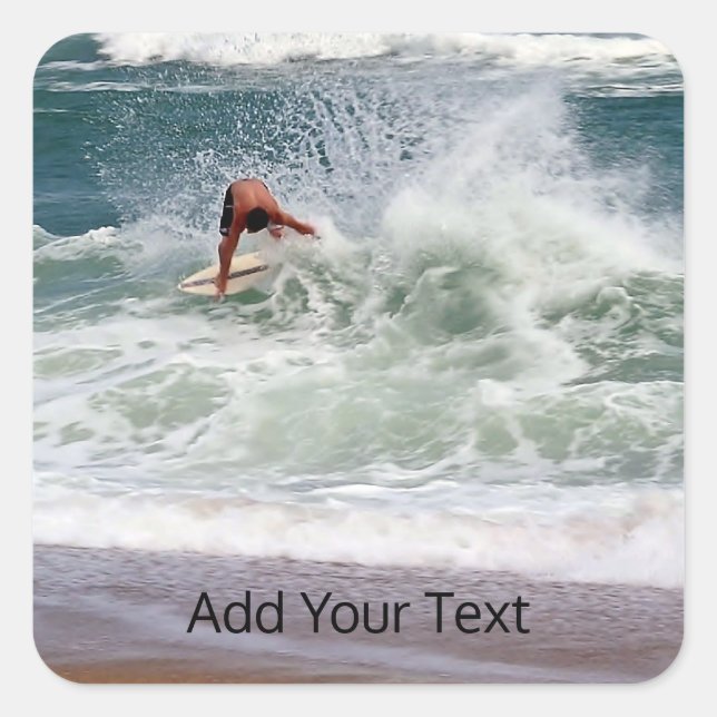 Adesivo Quadrado Skimboard por Shirley Taylor Square Sticker (Frente)