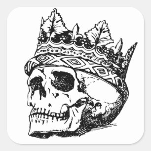 Adesivo Quadrado Skull King Sticker