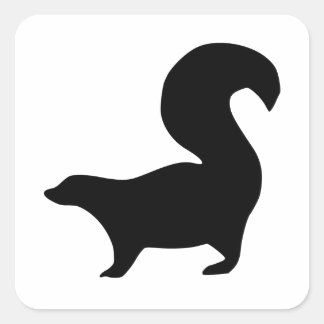 Adesivo Quadrado Skunk Silhouette