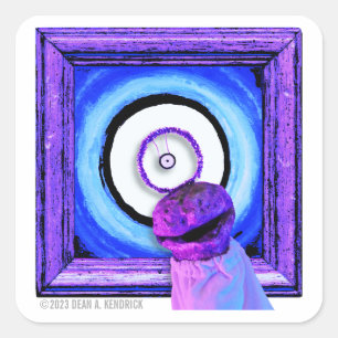 Adesivo Quadrado Skwot acima de Assie, o Barker na Alienígena dos O