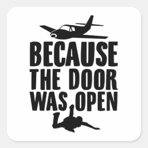 Adesivo Quadrado Skydive  Presentes de paraquedistas para paraquedi