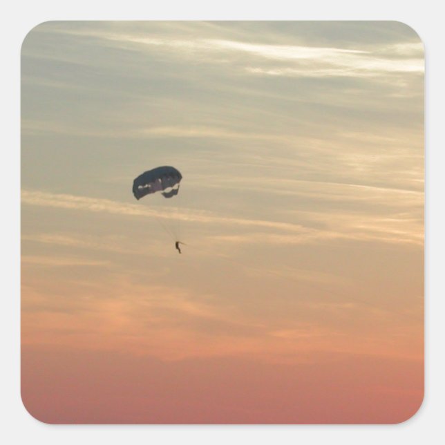 Adesivo Quadrado Skydiving (Frente)