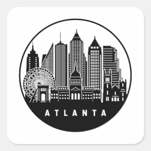 Adesivo Quadrado Skyline da Atlanta Georgia