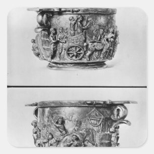 Adesivo Quadrado Skyphos que descreve a procissão consular