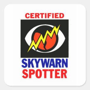Adesivo Quadrado Skywarn Sticker