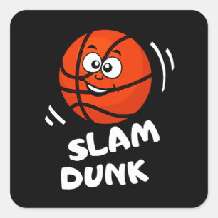 Adesivo Quadrado Slam Dunk Funny Basball Kids Esporte