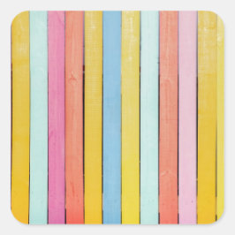 Adesivo Quadrado Slats de cerca de madeira